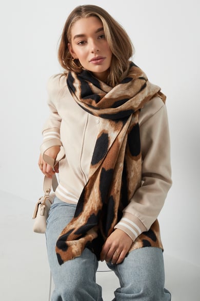 Leopard Lover Scarf - Brown h5 Picture3